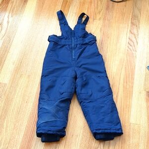 🔵 Cat and Jack Boys Snow Bibs Navy Blue Size 3t Age 3 Little girls boys